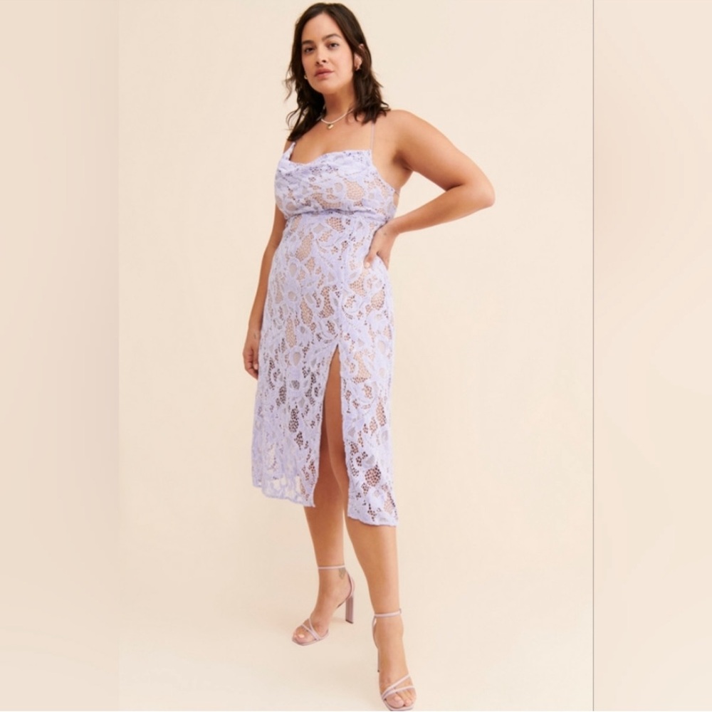 For Love And Lemons Lilac Lace Backless Dress